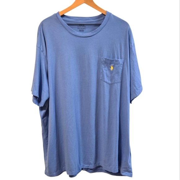 Polo Ralph Lauren Classic Fit Blue Jersey Short Sleeve Pocket T-shirt Size 3XB - Picture 1 of 5